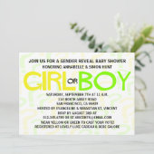 Invitation Typographie jaune et verte Parti de la révélation  (Debout devant)