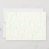 Invitation Typographie jaune et verte Parti de la révélation  (Dos)