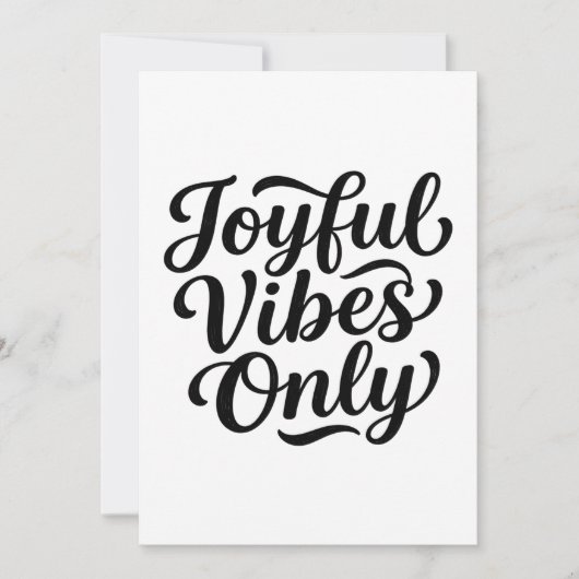 Invitation Typographie Joyeuses Vibrations (Devant)