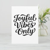 Invitation Typographie Joyeuses Vibrations (Debout devant)