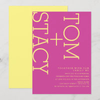 Typographie lumineuse Xtra Gras Rose Jaune Mariage