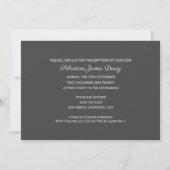 Invitation Typographie manuscrite de script baptême (Dos)