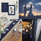 Invitation Typographie manuscrite décontractée Silver & Navy