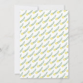 Invitation Typographie manuscrite fleurs jaunes fiançailles (Dos)