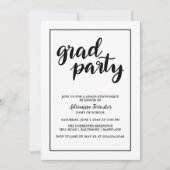 Invitation Typographie manuscrite Gras Simple (Devant)