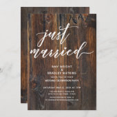 Invitation Typographie mariage avec écriture manuscrite et bo (Devant / Derrière)