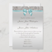 Invitation Typographie Mariage de la Bow Turquoise des Séquen (Dos)