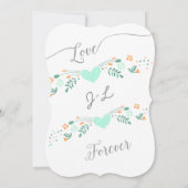 Invitation Typographie mariage Folk Art Floral Mariage invite (Dos)