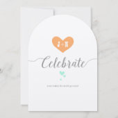 Invitation Typographie mariage Folk Art Floral Mariage invite (Dos)