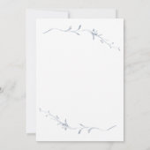 Invitation Typographie Mariage moderne amusante Dusty Blue (Dos)