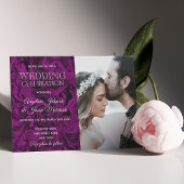 Invitation Typographie Mariage violet