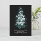 Invitation Typographie Merry et Bright Holiday Party (Debout devant)