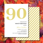 Invitation Typographie minimale de l'or blanc Anniversaire