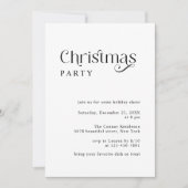Invitation Typographie minimale Fête de Noël rétro (Devant)