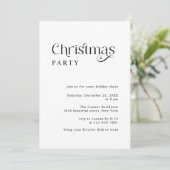 Invitation Typographie minimale Fête de Noël rétro (Debout devant)