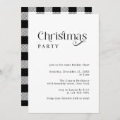 Invitation Typographie minimale Fête de Noël rétro (Devant / Derrière)