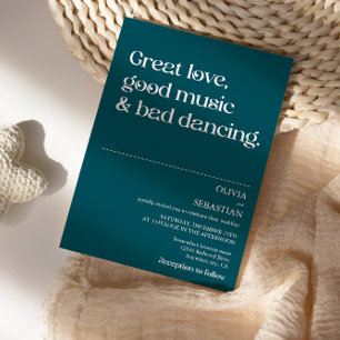 Invitation Typographie minimaliste Funny moderne Mariage prof