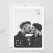 Invitation Typographie minimaliste Mariage photo Enregistrer (Devant)