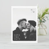 Invitation Typographie minimaliste Mariage photo Enregistrer (Debout devant)