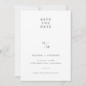 Invitation Typographie minimaliste Mariage photo Enregistrer (Dos)