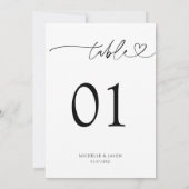 Invitation Typographie minimaliste moderne noir et blanc (Dos)