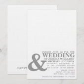 Invitation Typographie moderne (Devant / Derrière)