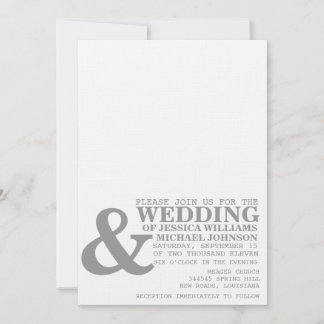 Invitation Typographie moderne