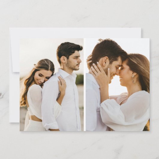 Invitation Typographie moderne 3 Photo Enregistrer la date (Dos)