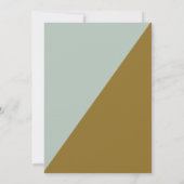 Invitation Typographie moderne audacieuse Mariage bleu et oli (Dos)