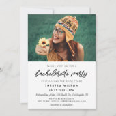 Invitation Typographie moderne Bachelorette (Devant)