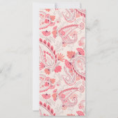 Invitation Typographie moderne Blush Paisley N'importe quel â (Dos)