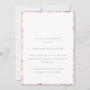 Invitation Typographie moderne Blush Paisley N'importe quel â