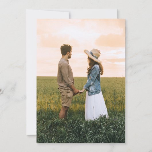 Invitation Typographie moderne chic Script Mariage photo (Dos)