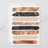 Invitation Typographie moderne Cuivre Blush Foil Enregistrer (Dos)