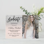 Invitation Typographie moderne de la parties scintillant d'ar (Debout devant)