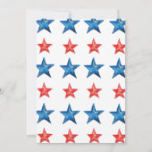 Invitation Typographie moderne de l'aquarelle rouge 4 juillet (Dos)