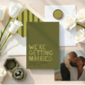 Invitation Typographie moderne de l'olivier vert | Gras répar