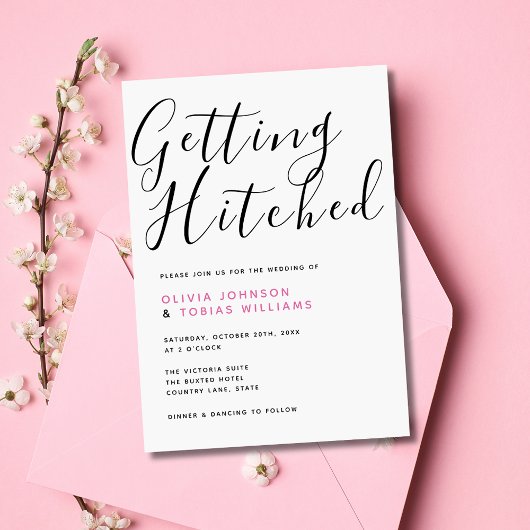 Invitation Typographie Moderne de Mariage