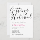 Invitation Typographie Moderne de Mariage (Devant)