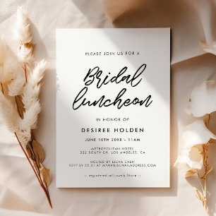 Invitation Typographie moderne Déjeuner de mariage