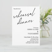 Invitation Typographie moderne Dîner simple de répétition (Debout devant)