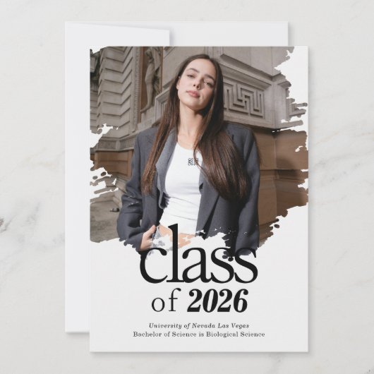 Invitation Typographie moderne Diplôme photo (Devant)