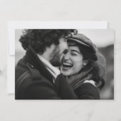 Invitation Typographie moderne élégante | 4 Photo Enregistrer (Dos)