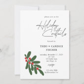 Invitation Typographie moderne élégante Cocktails de vacances (Devant)