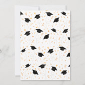 Invitation Typographie moderne élégante Tassel Graduation Par (Dos)