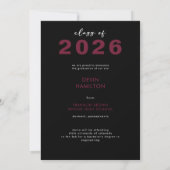 Invitation Typographie moderne et audacieuse de l'annonce de (Dos)