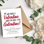 Invitation Typographie moderne Galentine's Day Brunch