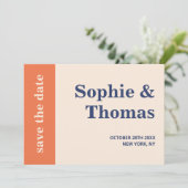 Invitation Typographie moderne Gras Mariage Enregistrer la da (Debout devant)