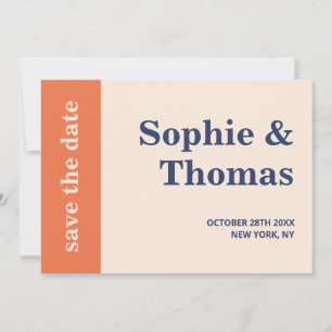 Invitation Typographie moderne Gras Mariage Enregistrer la da
