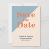 Invitation Typographie moderne Gras Mariage Enregistrer la da (Devant)